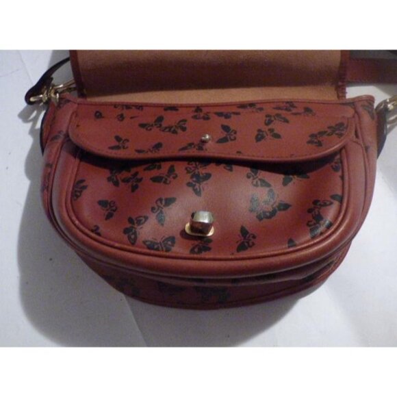 Bottega Veneta Vintage Crossbody Embossed Black Butterfly Print - Picture 7 of 12